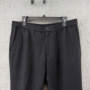 Harry Brown Wool Blend Tapered Trousers Mens 36R Fits 34 Charcoal Tailored Pants